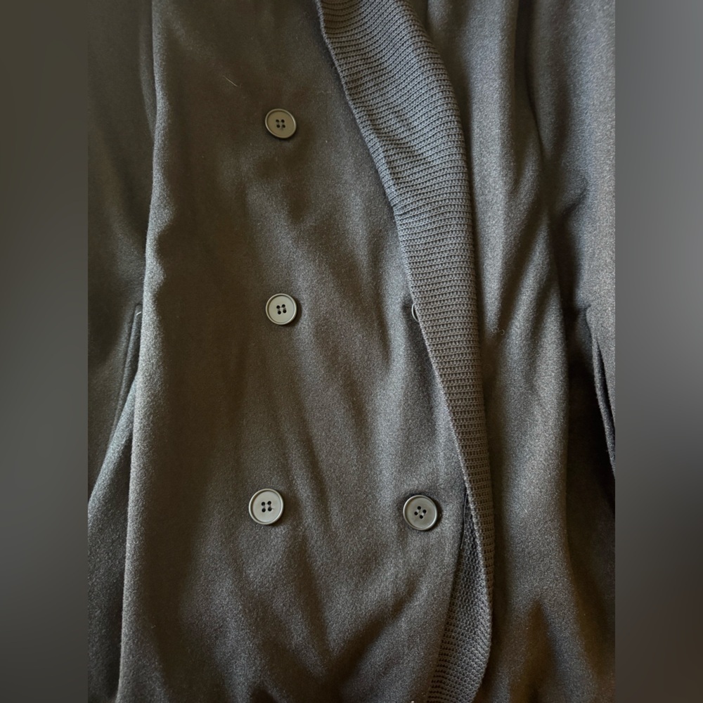 SHEIN Plus Black Tie Front Coat - Picture 4 of 5